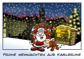 postkarte cartoon frohe weihnachten