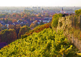 postkarte turmberg herbst