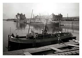 postkarte rheinhafen 1910