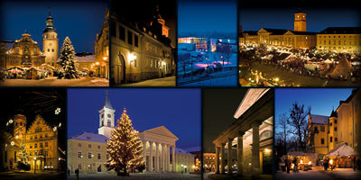 postkarte weihnachten in der region