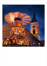 postkarte weihnachten marktplatz