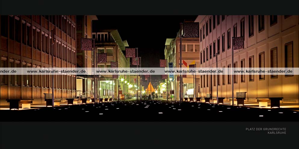 Postkarte Karlsruhe - Platz der Grundrechte Postkarte Karlsruhe - Platz der Grundrechte