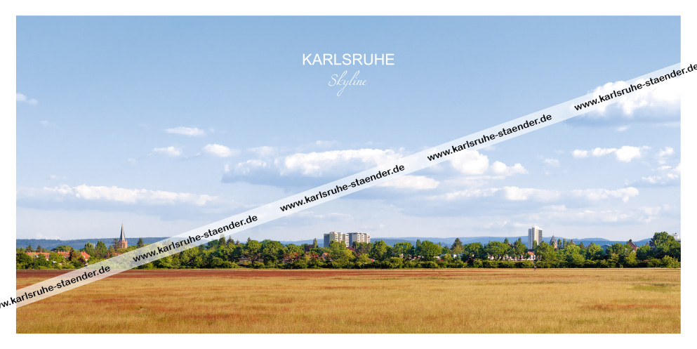 Postkarte Karlsruhe - Skyline Postkarte Karlsruhe - Skyline