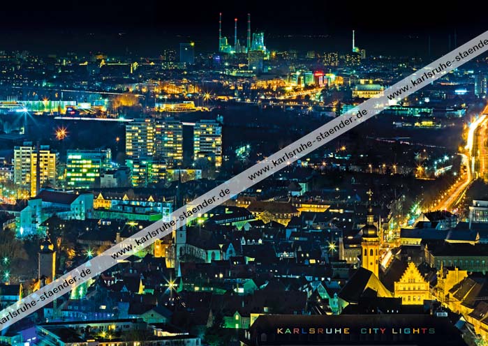 Postkarte Die Lichter von Karlsruhe und ihre Farben Postkarte Die Lichter von Karlsruhe und ihre Farben