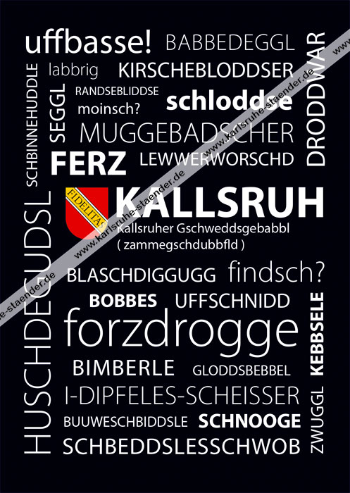 Postkarte Karlsruher Gschweddsgebabbel