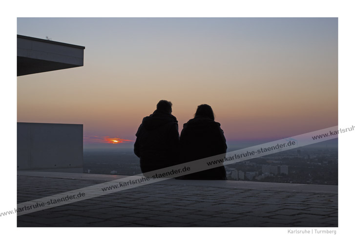 Aussichtsplattform Karlsruhe Turmberg Postkarte Karlsruhe - Aussichtsplattform Karlsruhe Turmberg