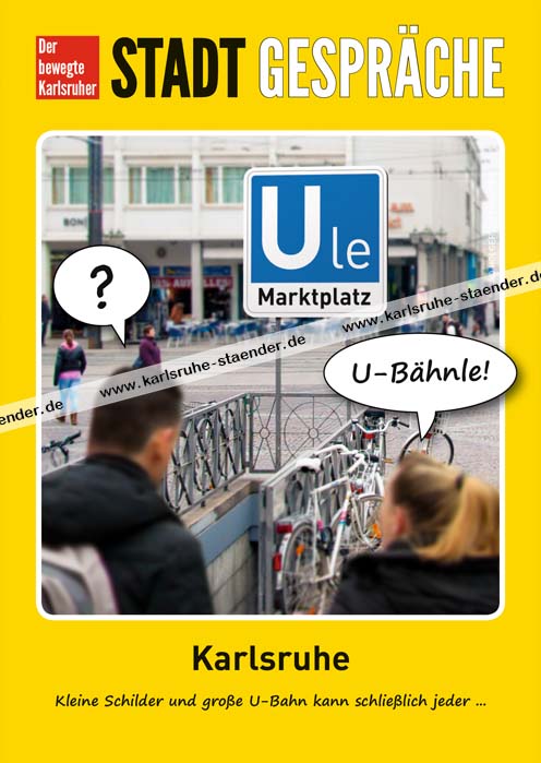 Postkarte Der bewegte Karlsruher - U-Bähnle