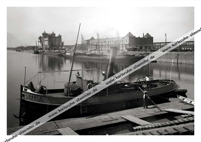 Postkarte Karlsruhe Rheinhafen 1910 Postkarte Karlsruhe Rheinhafen 1910