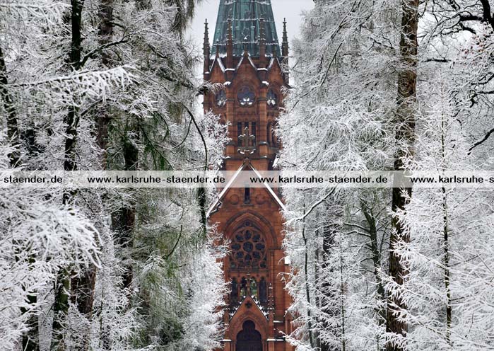 Postkarte Die Großherzogliche Grabkapelle in Karlsruhe