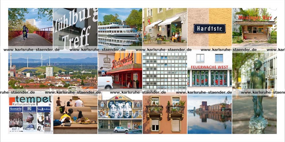 Postkarte Karlsruhe-Stadtteil-Mühlburg