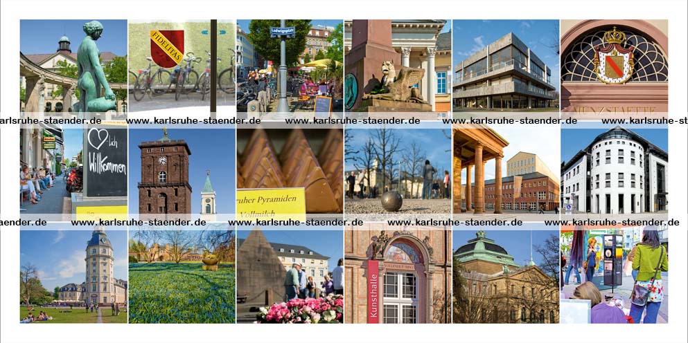 Postkarte Karlsruhe-Stadtteil-Innenstadt-West